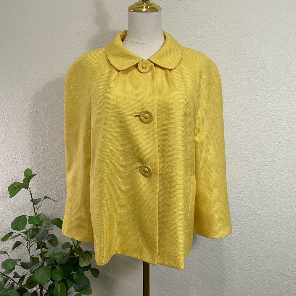 Josephine Yellow Button-Front Jacket – Women’s 16